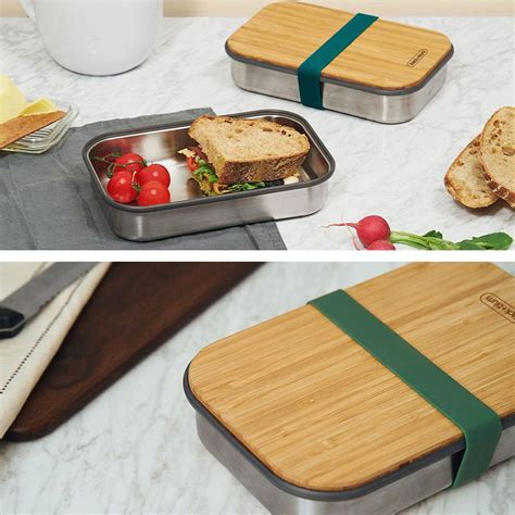 black and blum stainless steel sandwich box|black and blush lunch box.